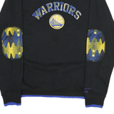 TWO HYPE Mens Black & Yellow Warriors Crew Neck Sweatshirt L Cotton Blend