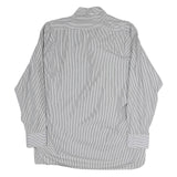 WESTBURY Mens Blue & White Stripe Cotton Blend Shirt L Classic Button-Down