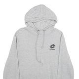 LOTTO Mens Grey Pullover Hoodie S Cotton Blend Casual Comfort