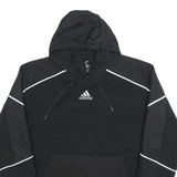 ADIDAS Mens Black Pullover Hoodie L Sportswear Hooded Sweatshirt
