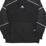 ADIDAS Mens Black Pullover Hoodie L Sportswear Hooded Sweatshirt