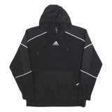 ADIDAS Mens Black Pullover Hoodie L Sportswear Hooded Sweatshirt