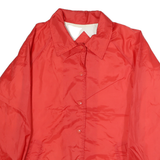 CURRENT SEEN Mens Red Jacket L Polyester Plain Button Closure Casual Outerwear