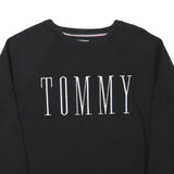 TOMMY HILFIGER Mens Black Crew Neck S Sweatshirt Cotton Blend Pullover