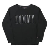 TOMMY HILFIGER Mens Black Crew Neck S Sweatshirt Cotton Blend Pullover