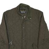 BARBOUR Womens Green Quilted Jacket L Polyester Blend Classic Button Fastening