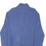 POLO RALPH LAUREN Mens Blue Yellow Logo Patterned Half Zip Jumper Cotton Blend L