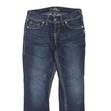SILVER Womens Jeans Blue Regular Straight Denim Medium W28 L24 Stylish Contrast