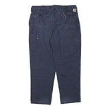CARHARTT Mens Regular Fit Blue Cotton Blend Trousers W40 L32 Workwear Zip