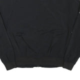 ADIDAS Womens Black Bomber Jacket S Polyester Blend Plain Zip Casual Lightweight