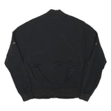 ADIDAS Womens Black Bomber Jacket S Polyester Blend Plain Zip Casual Lightweight