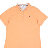 TOMMY HILFIGER Womens Orange Polo Cotton Dress Short Sleeve 2XL Casual Summer