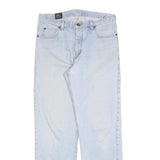 LEE Womens Jeans Blue Regular Straight Denim Light W32 L32 Zip Closure