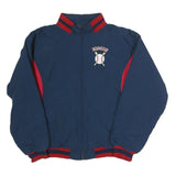 TAG Mens Navy & Red Baseball Embroidered Zip Jacket L Polyester Casual
