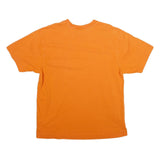REEBOK Mens Orange Property Of Broncos Graphic T-Shirt L Short Sleeve Crew Neck