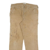 DICKIES Womens Jeans Beige Relaxed Straight Denim Medium W34 L32 Workwear