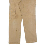 DICKIES Womens Jeans Beige Relaxed Straight Denim Medium W34 L32 Workwear
