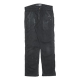 CARHARTT Mens Black Cotton Blend Relaxed Fit Straight Leg Trousers W32 L30