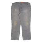 DICKIES Mens Regular Fit Grey Cotton Blend Denim Jeans W40 L30 Workwear Zip