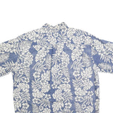 COOKE STREET Mens Blue & White Floral Cotton Blend Short Sleeve Shirt XL Casual