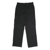 DICKIES Womens Black Polyester Blend Regular Straight Trousers W30 L32 Workwear