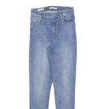 LEVI'S Womens Slim Fit Light Blue Denim Jeans W26 L30 Classic Cotton Blend Zip