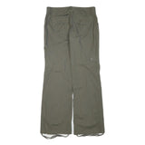 CHADO Womens Cotton Blend Green Regular Fit Cargo Trousers W34 L33 Casual