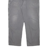 CARHARTT Mens Relaxed Grey Cotton Blend Trousers W40 L29 Workwear Zip Closure