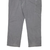 CARHARTT Mens Relaxed Grey Cotton Blend Trousers W40 L29 Workwear Zip Closure