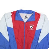 HIGH FIVE Mens Red & Blue Colourblock Zip Up Polyester Jacket M Sportswear