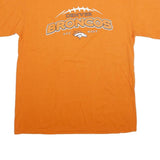 NFL Mens Orange Denver Broncos Graphic T-Shirt L Short Sleeve Crew Neck Football