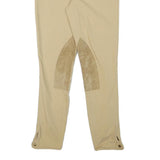 RALPH LAUREN Womens Cotton Blend Beige Slim Zip Skinny Trousers W28 L28