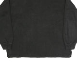 LEASURE WEAR Womens Black Cotton Blend V-Neck Sweatshirt M Casual Pullover