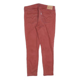 LEVI'S Womens Cotton Blend Rust Slim Skinny Trousers W32 L28 Comfortable Zip
