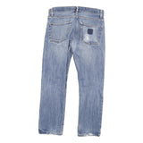 CARHARTT Mens Slim Blue Denim Slim Jeans W30 L27 Cotton Blend Zip Pocket