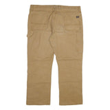 DICKIES Mens Cotton Blend Beige Regular Fit Straight Leg Trousers W44 L32