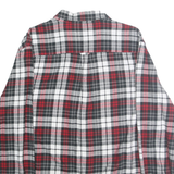 CHAPS Mens Red Black & White Check Shirt L Casual Cotton Buttoned Pocket