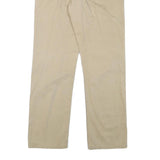 TOMMY HILFIGER Mens Cotton Blend Beige Regular Straight Trousers W34 L30 Casual