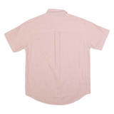 CHAPS RALPH LAUREN Mens Red & White Check Shirt M Cotton Blend Short Sleeve