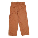 LEVI'S Womens Cotton Blend Relaxed Cargo Trousers Brown W32 L29 Casual Zip