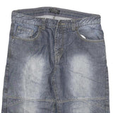 CANDA Mens Denim Blue Casual Shorts XL W32 Cotton Blend Comfortable Fit