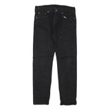 LEVI'S 502 Mens Jeans Black Slim Straight Denim Raw W30 L28 Zip Closure
