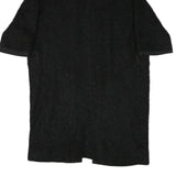 Womens Black Textured Long Sleeve Classic Jacket M Polyester Blend Plain Elegant