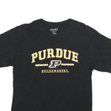 OLD VARSITY BRAND Mens Black Purdue Boilermakers Graphic T-Shirt L Short Sleeve