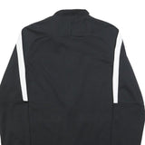 NIKE Mens Black & White Sports Zip Jacket S Polyester Athletic Activewear