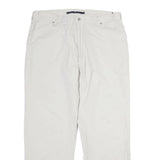 NAUTICA Mens Regular Fit Cream Cotton Trousers W36 L30 Casual Zip Pocketed
