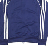 ADIDAS Mens Blue Track Jacket XS Polyester Plain Zip Athletic Casual Sportswear