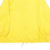 Womens Yellow Nylon Button Jacket XL Plain Casual Lightweight Outerwear