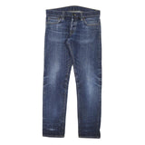 CARHARTT Mens Blue Cotton Blend Regular Straight Jeans W32 L30 Button Closure