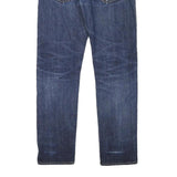 CARHARTT Mens Blue Cotton Blend Regular Straight Jeans W32 L30 Button Closure